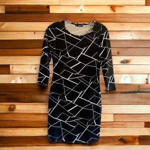 SHEIN dress geometric print XS women